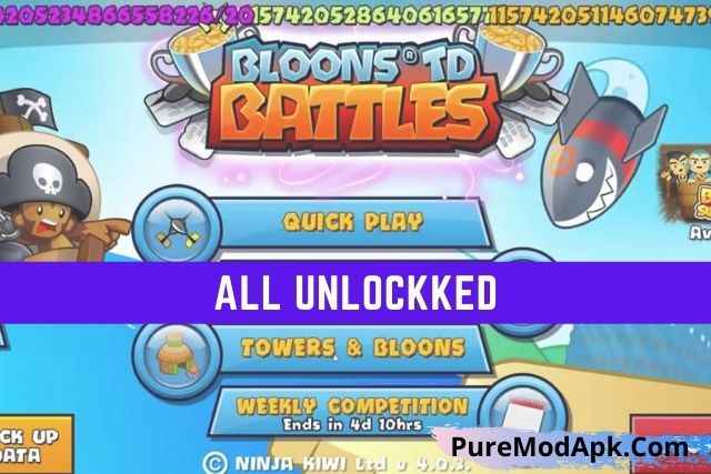 BTD Battles Mod Apk All Unlocked